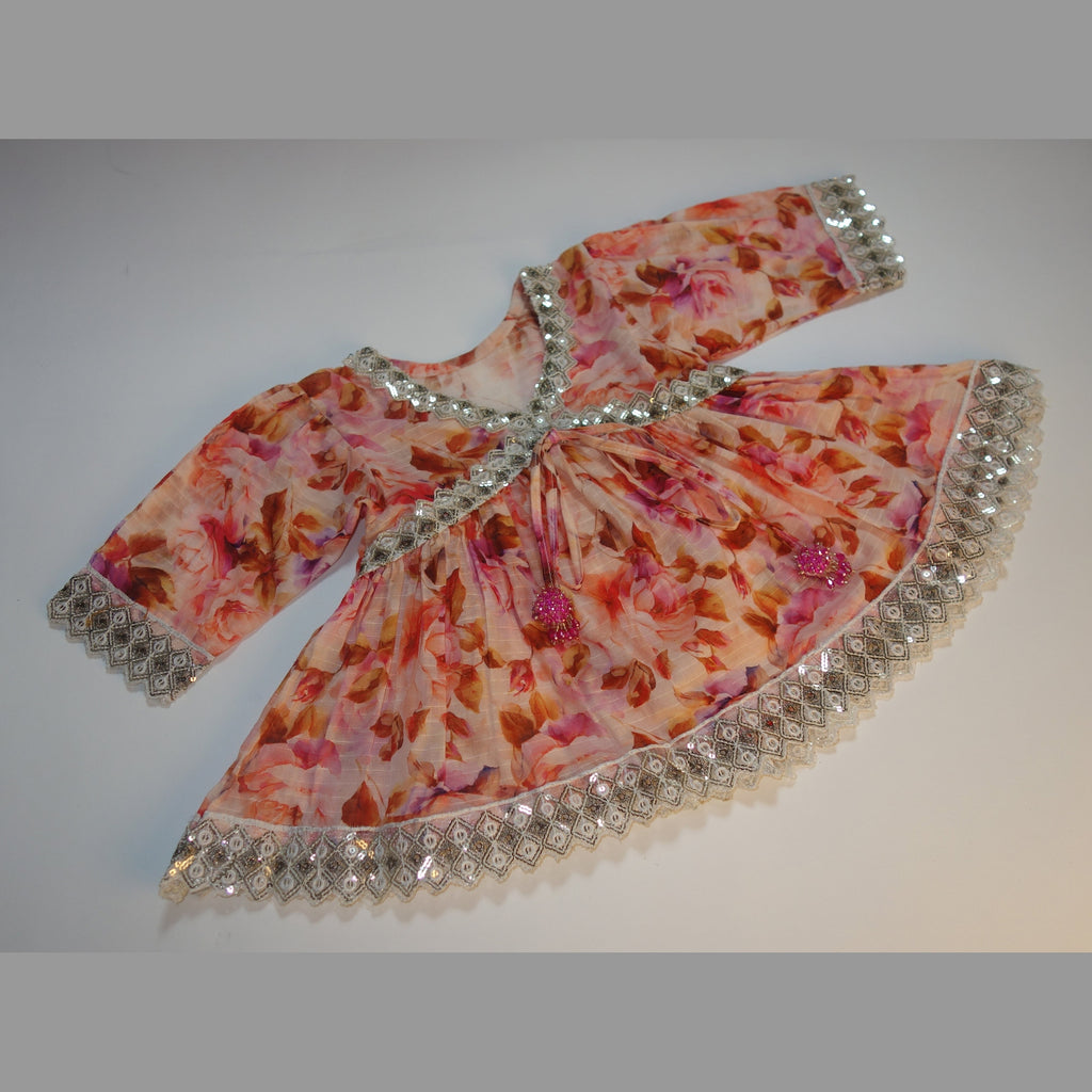 Printed Frock with Sharara Trousers