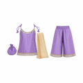 Lilac Sleeveless Kameez with Farshi Shalwar