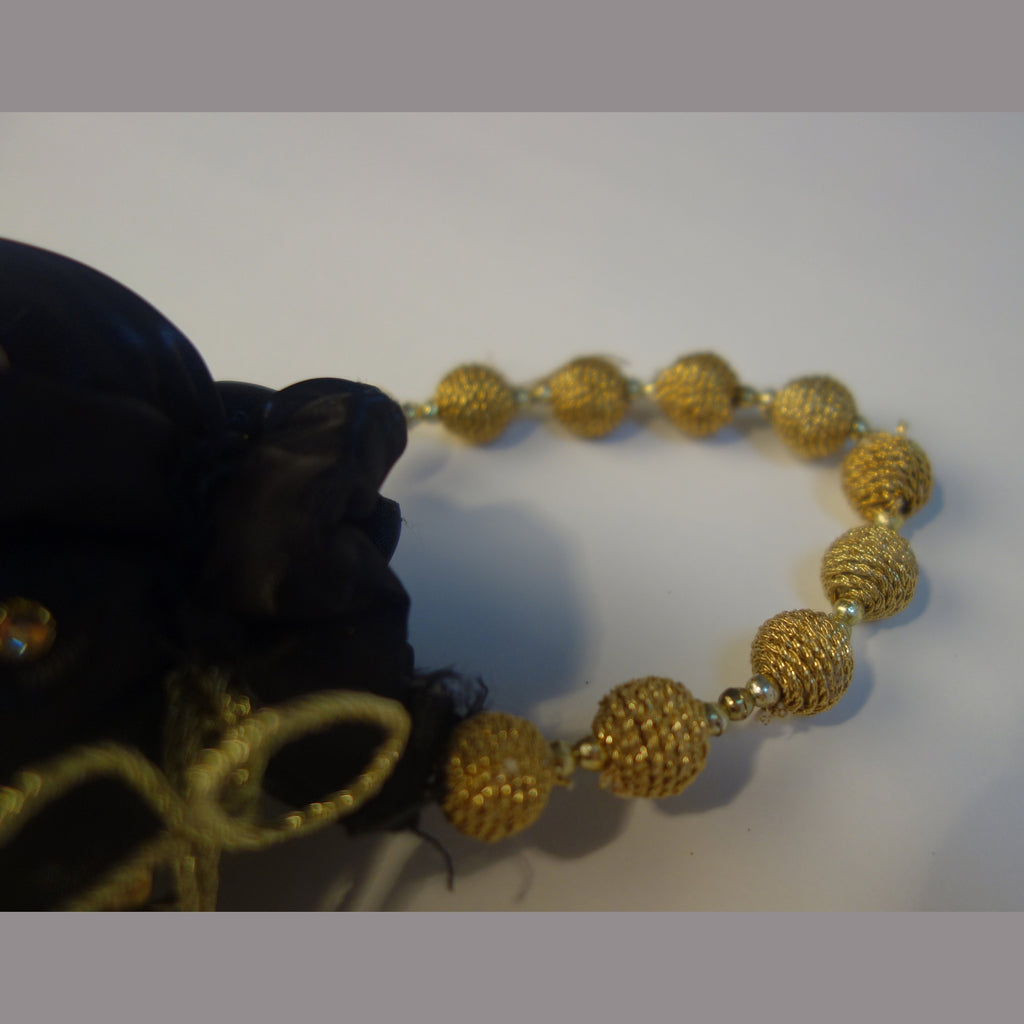 Black Embellished  Potli Bag