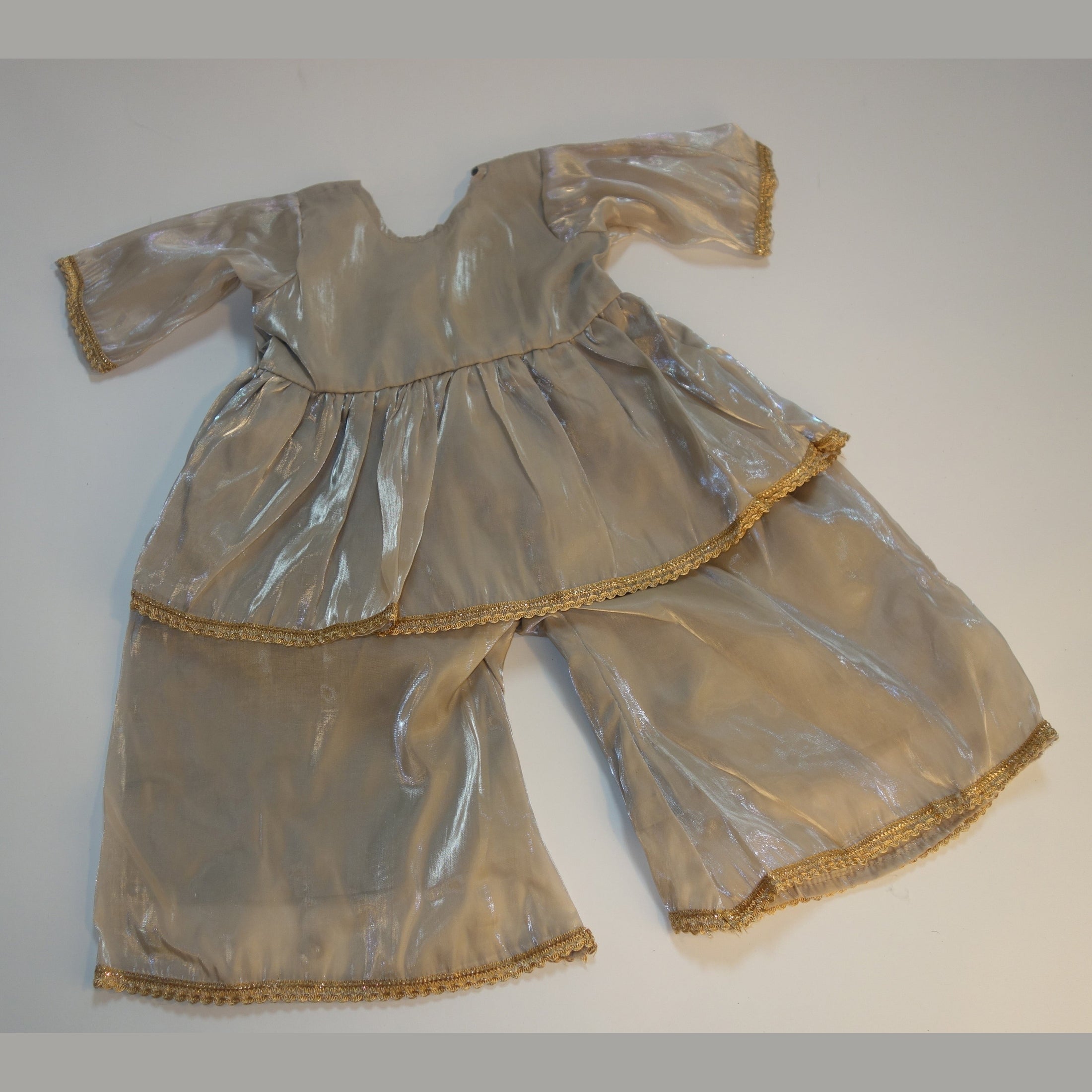 Peplum Style Frock with Wide Leg Shalwar