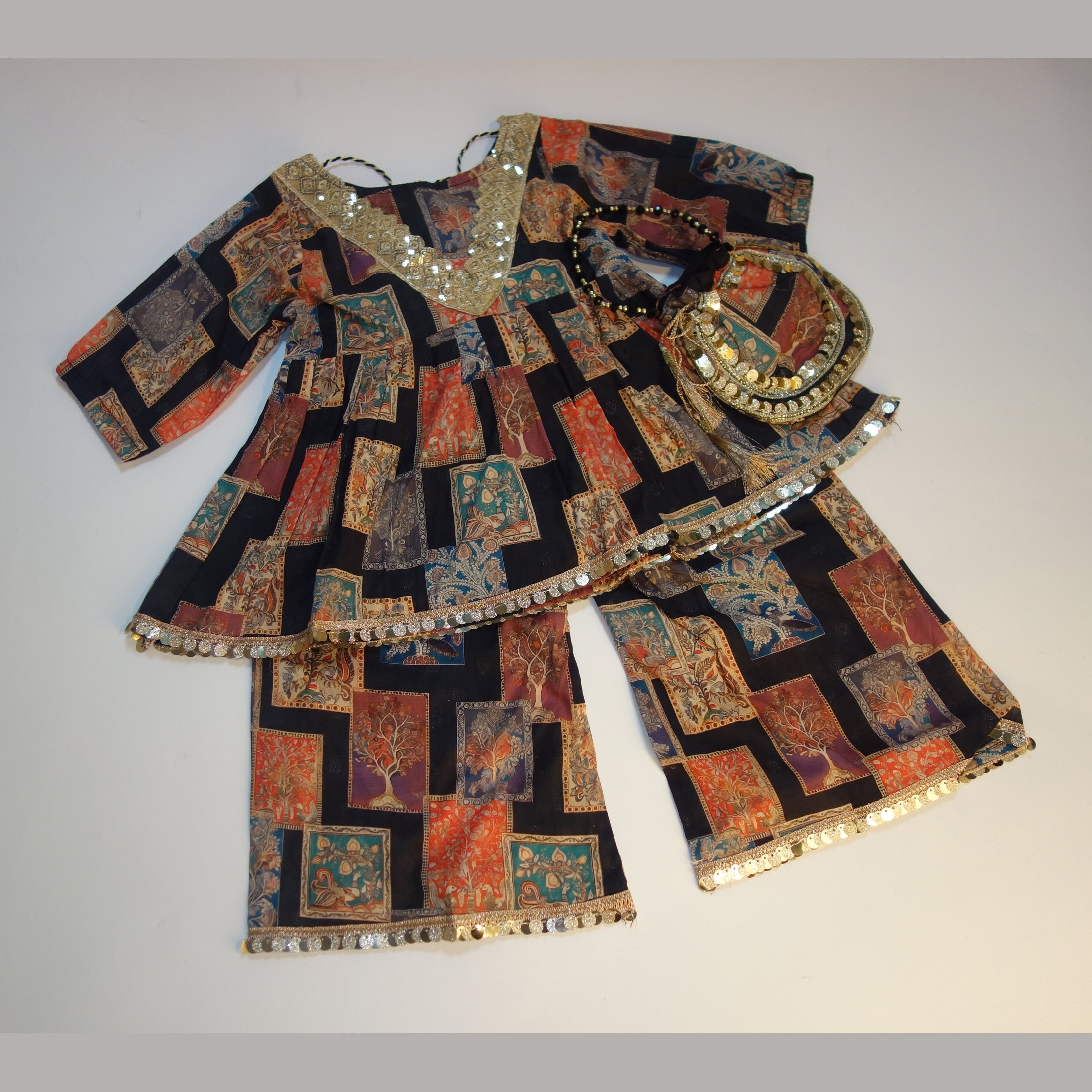 Printed Frock with Trousers