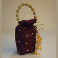 Purple Embellished Potli Bag