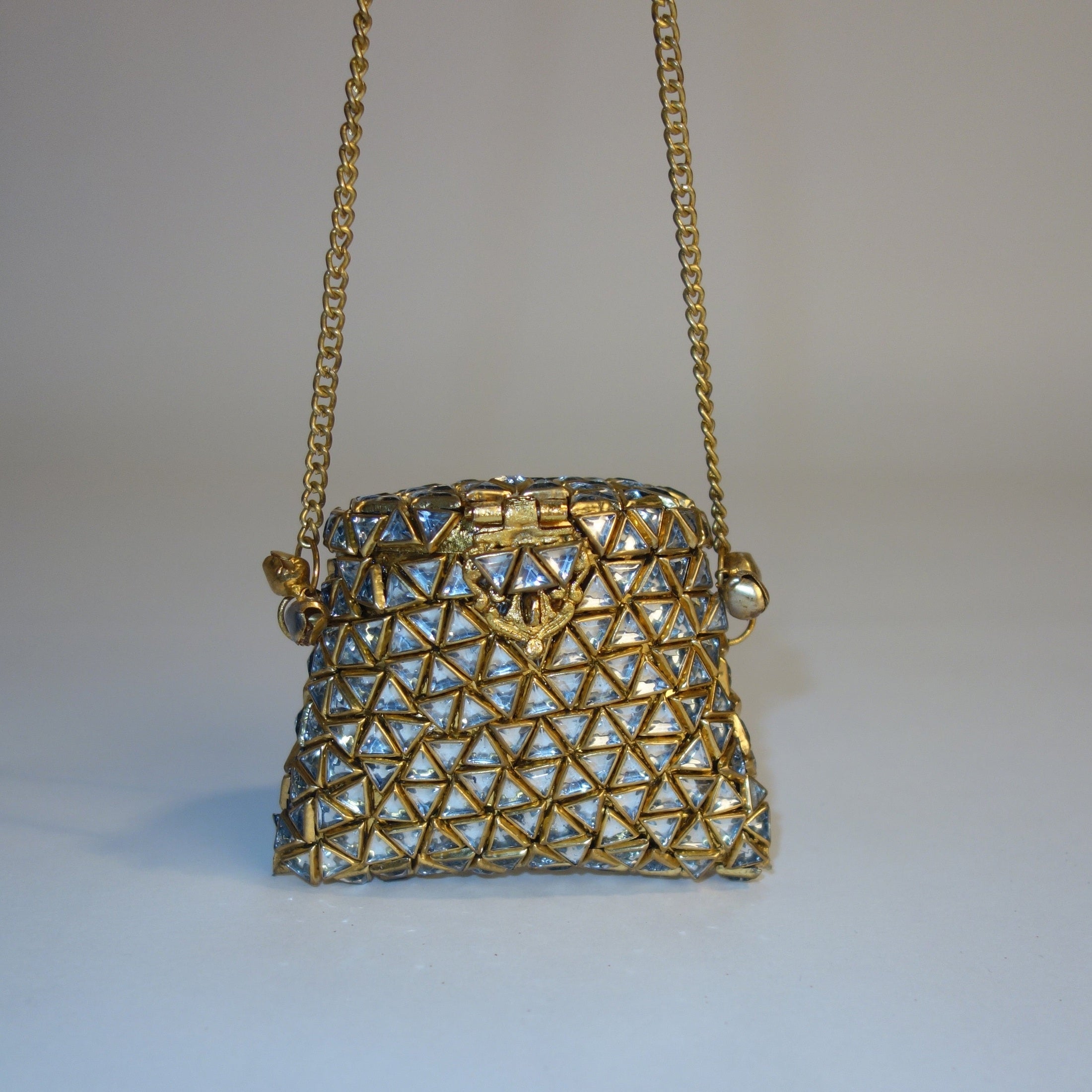 Gold Kundan Nano Clutch Bag