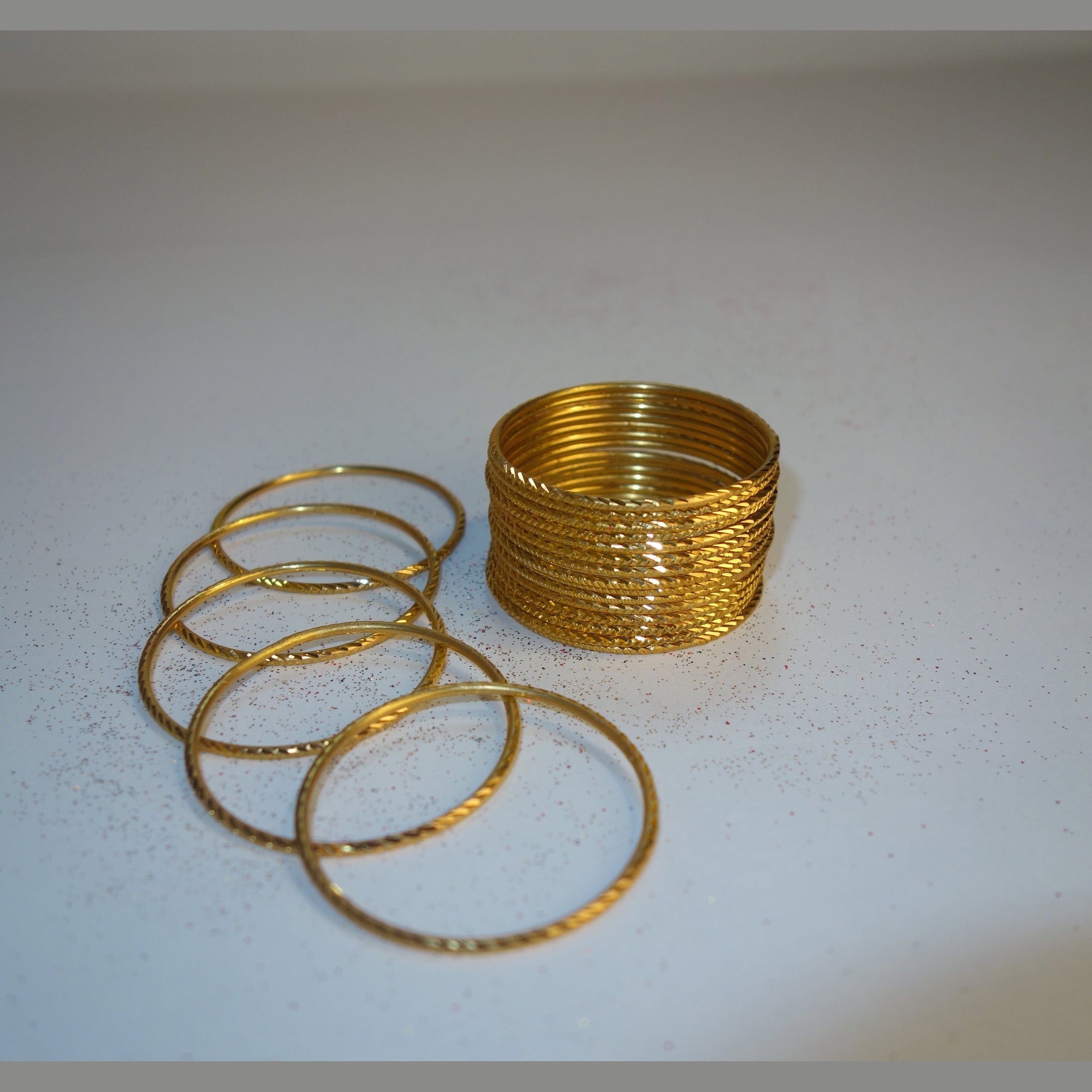 BRIGHT GOLD set of 24 bangles