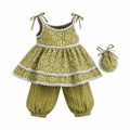 Sleeveless Printed Cotton Lawn Frock and Patyala Shalwar