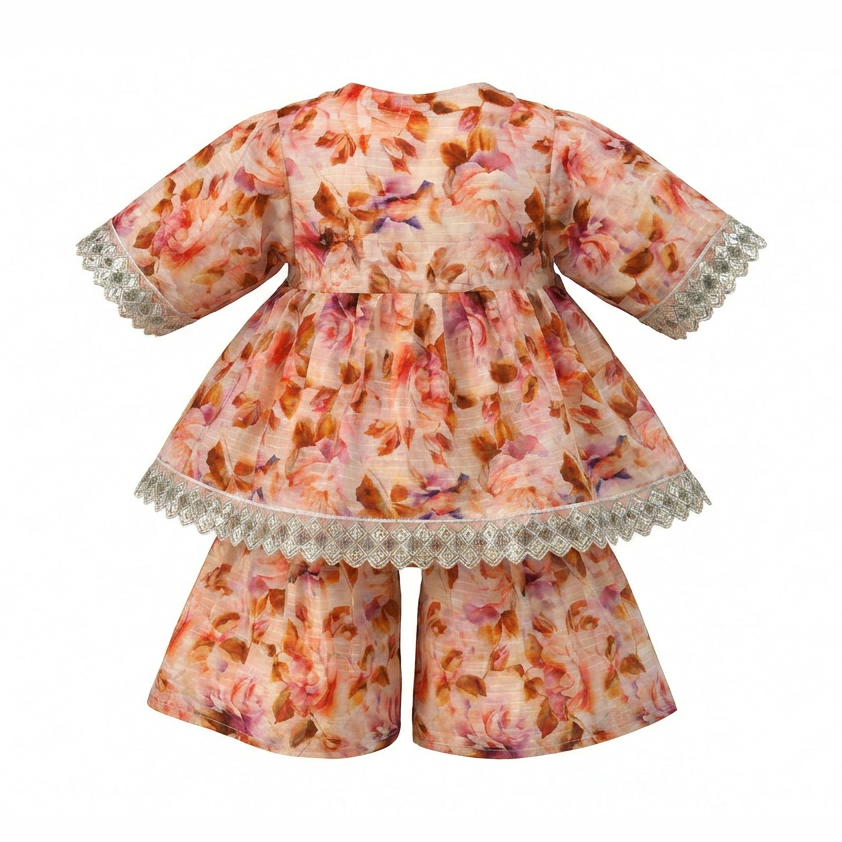 Printed Frock with Sharara Trousers