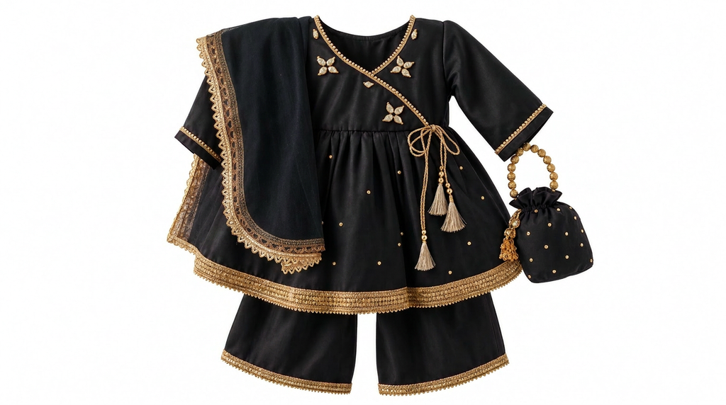 Peplum Frock with Sharara Trousers