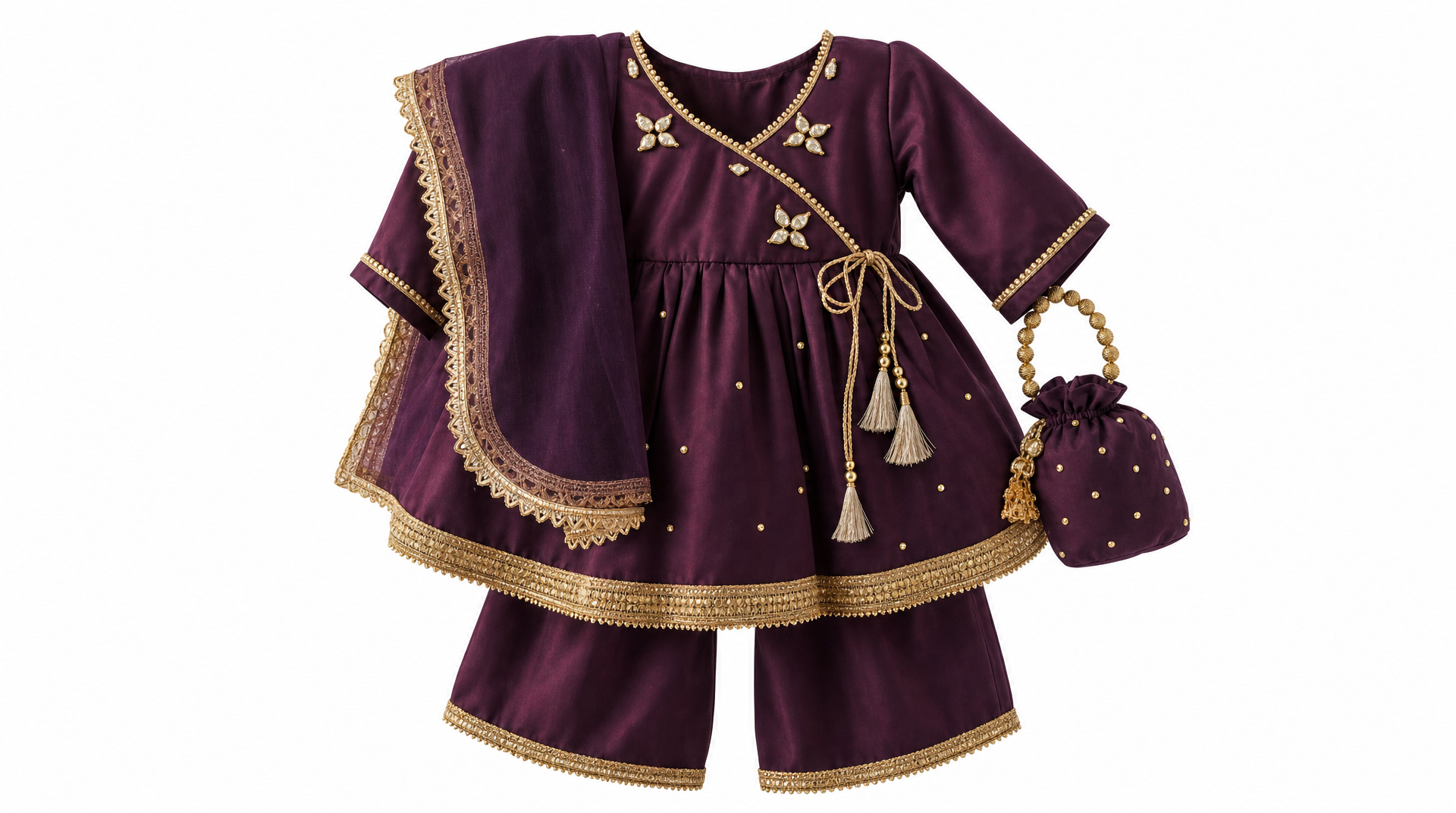 Peplum Frock with Sharara Trousers